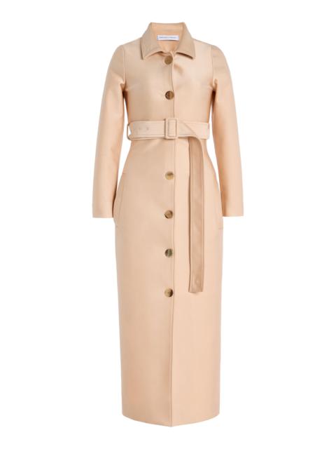 MARIE ADAM-LEENAERDT Belted Midi Dress neutral