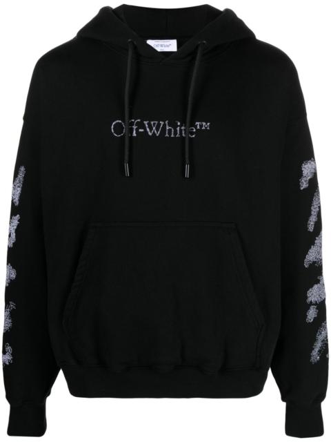 Off-White Diag Stripe-embroidered cotton hoodie
