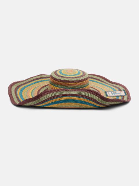 ALÉMAIS Dusk striped raffia sun hat