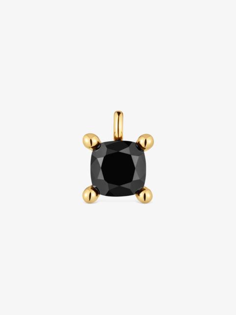 TOUS Small 18K gold vermeil bear Pendant with onyx Color Black
