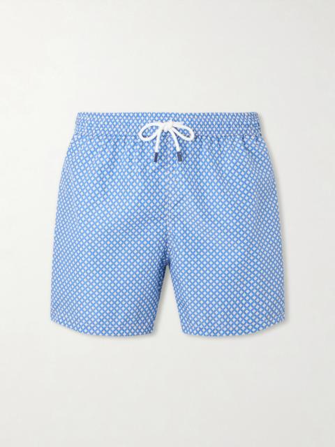 FEDELI Madeira Straight-Leg Mid-Length Printed Swim Shorts