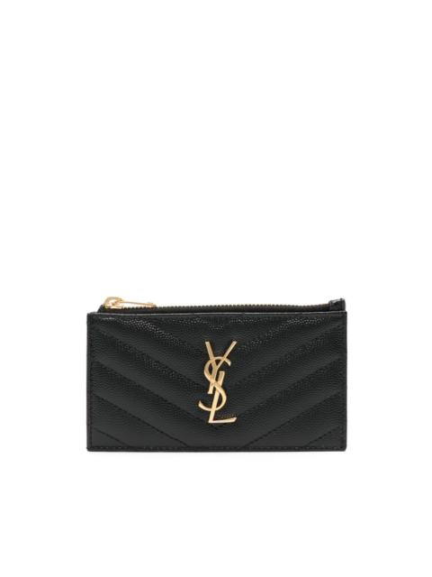 SAINT LAURENT Cassandre Matelassé card case