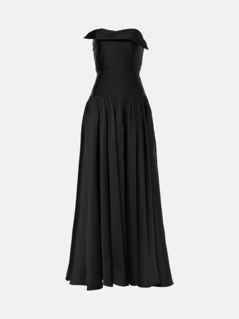 Strapless silk-blend taffeta gown