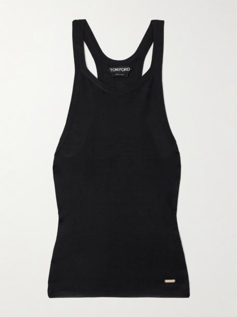 TOM FORD Embellished Silk Tank