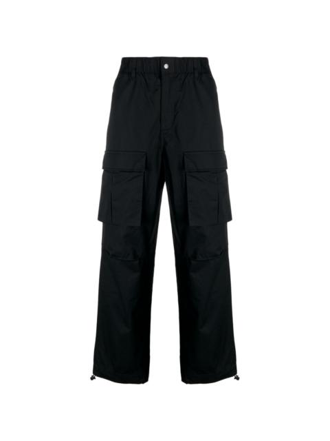 elasticated-waist cargo trousers