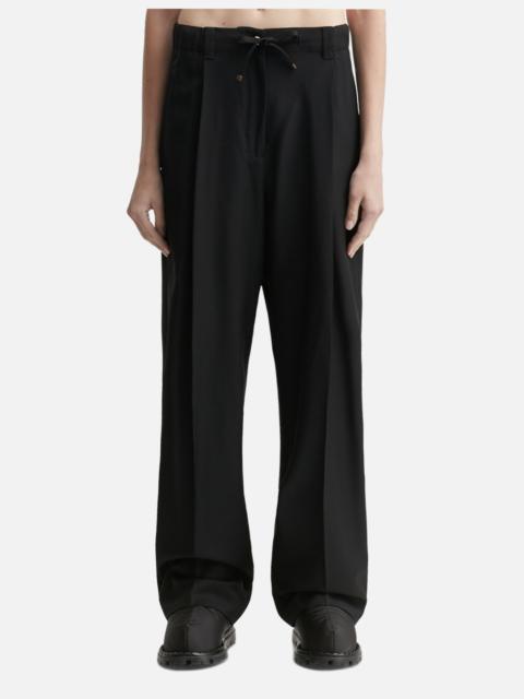 WOOL GABARDINE TAILORED TROUSERS