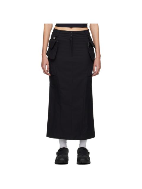 HYEIN SEO Black Cargo Midi Skirt