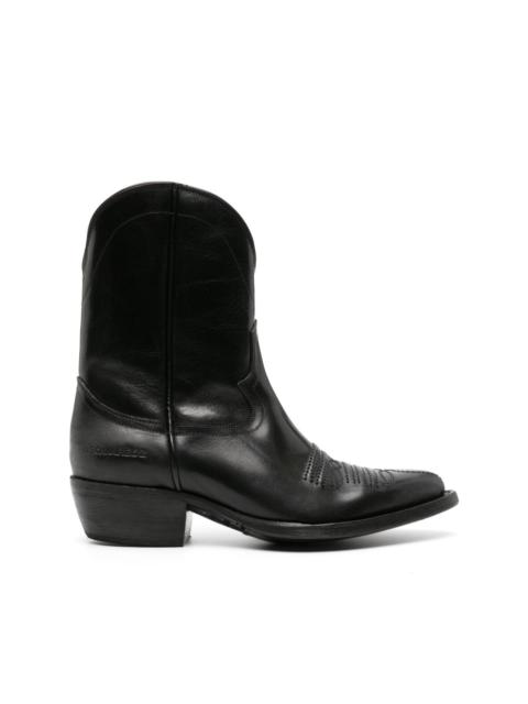 DSQUARED2 50mm leather western boots
