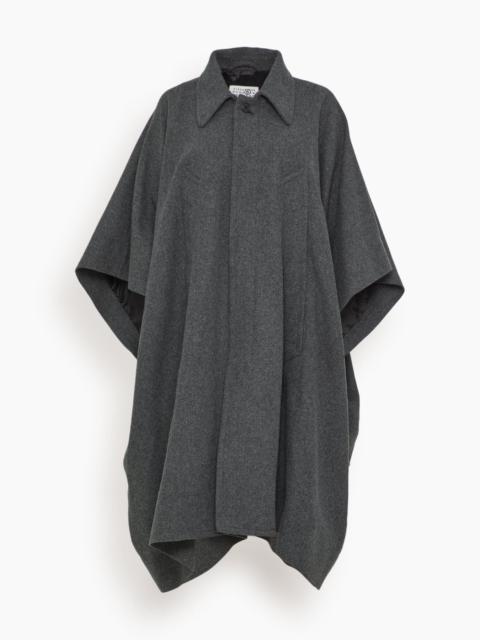 MM6 Maison Margiela Trench Coat in Dark Melange