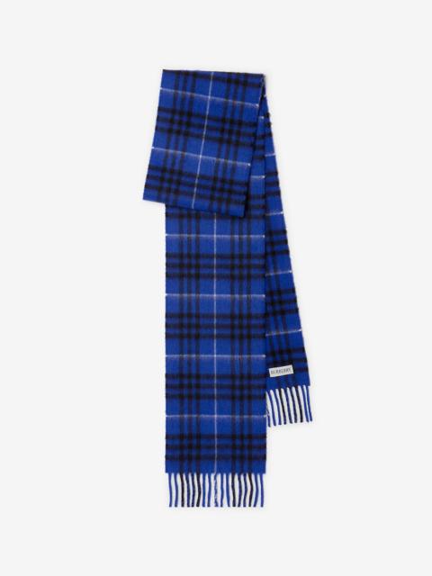 Narrow Check Cashmere Scarf