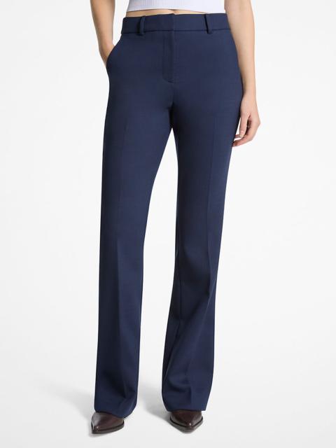 MICHAEL KORS Bootcut Stretch Wool Blend Pants