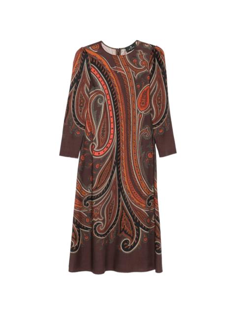 Etro Etro Paisley-print Long-sleeve Dress