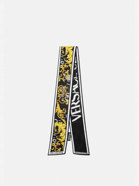 VERSACE JEANS COUTURE Logo Couture Silk Scarf-Tie