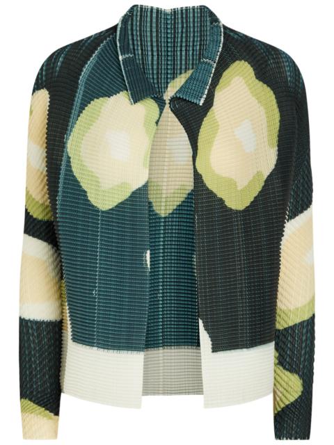 ISSEY MIYAKE Issey Miyake Printed Pleated Woven Cardigan