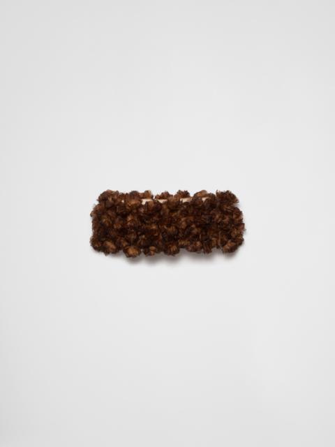 Prada Embroidered organza bandeau top