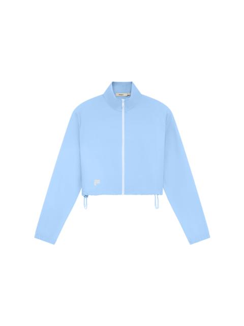 PANGAIA Womens Recycled Nylon Zip Up Jacket - Dewdrop Blue
