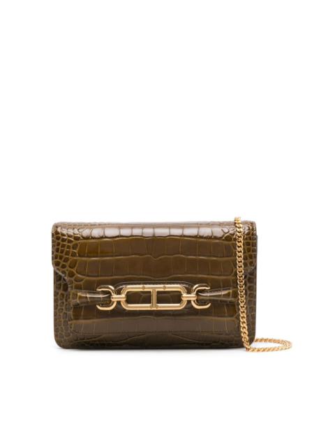 TOM FORD small Whitney crocodile leather bag