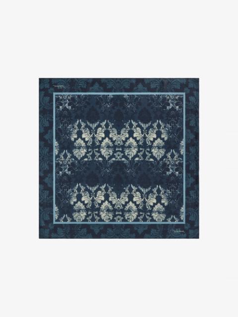 Roberto Cavalli Silk Scarf with Brocade Print