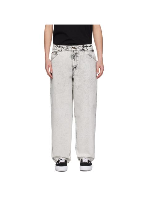 Dime 화이트 클래식 Baggy 청바지