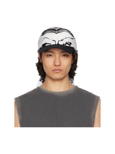 We11done Black & White Bandana Scarf Cap