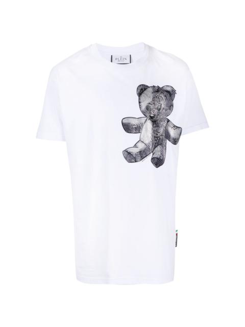 PHILIPP PLEIN 로고 인쇄 라운드 넥 T 셔츠