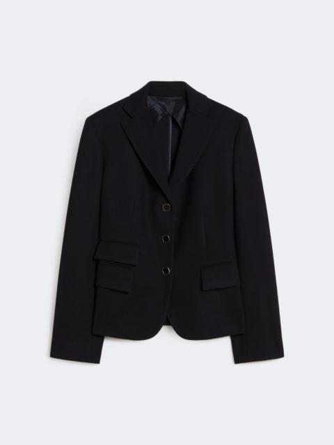 Max Mara EMIRO Single-breasted piqué jersey jacket - NAVY