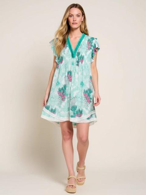 Poupette St Barth Mini Dress Sasha - Green Padang