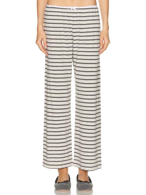 DONNI. The Stripe Jersey Bow Simple Pant