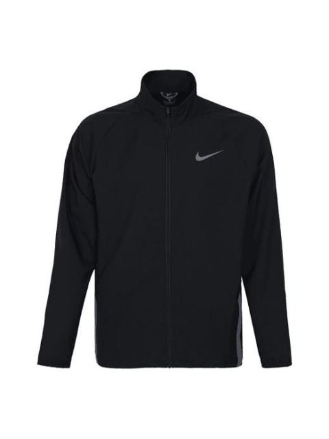 Men's Nike Running Training Casual Sports Woven Jacket Autumn Black CZ4353-010