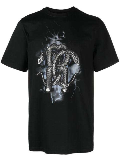 Roberto Cavalli Mirror Snake-print T-shirt