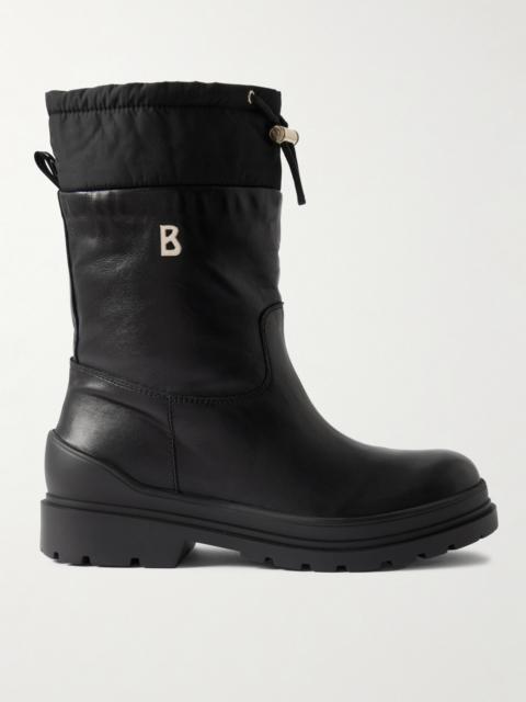 BOGNER St. Moritz Shell-trimmed Shearling-lined Leather Ankle Boots