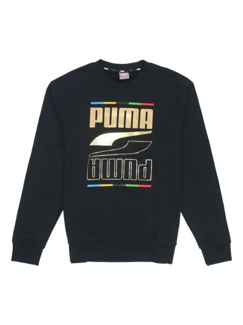 PUMA PUMA Printing Round Neck Casual Sports Black 585267-01