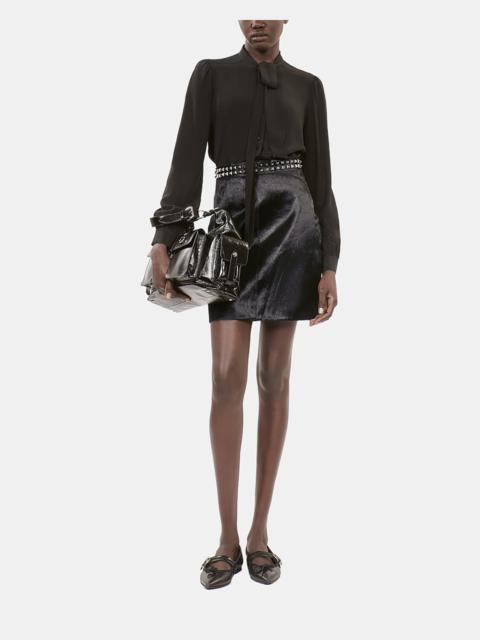 The Kooples SHORT BLACK LEATHER SKIRT