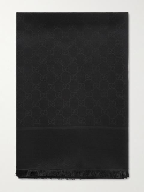 GUCCI Silk-blend Jacquard Scarf