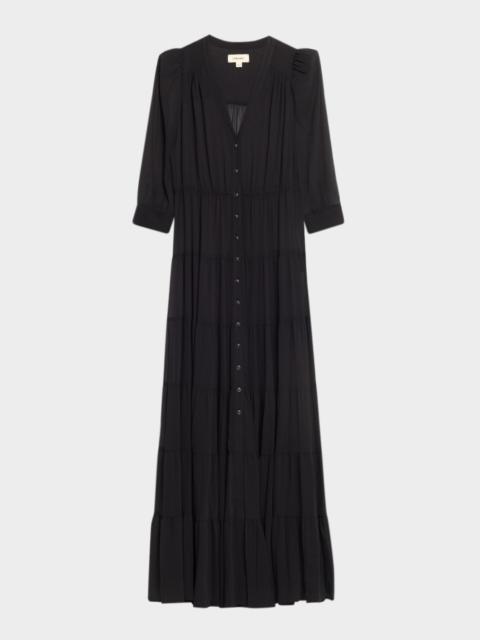 L'AGENCE Seraphina Tiered Maxi Dress