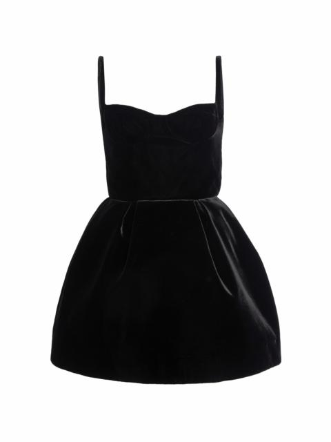GIAMBATTISTA VALLI Velvet Bustier Mini Dress black