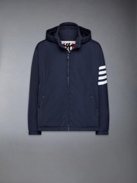 Thom Browne POLY TWILL 4-BAR DOWN FILL ZIP UP HOODED JACKET