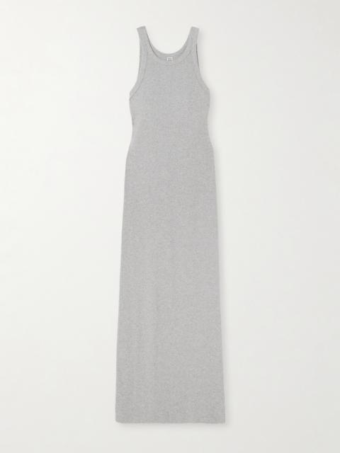 TOTEME Ribbed Organic Cotton-blend Jersey Maxi Dress