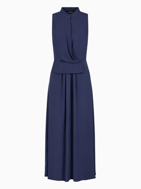 ASV triple silk georgette midi dress