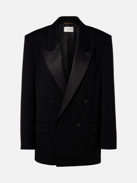 SAINT LAURENT Double-breasted wool blazer