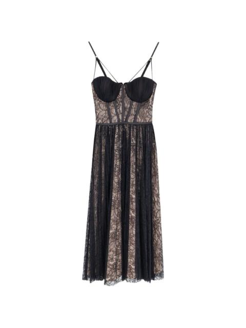 ELISABETTA FRANCHI lace-panelled corset-style dress