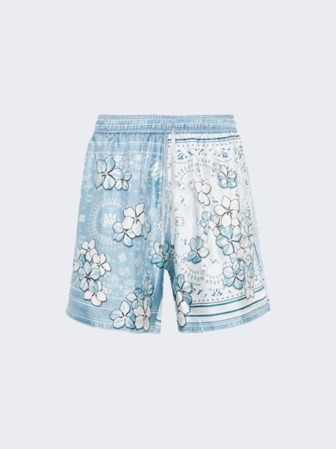 AMIRI Bandana Floral Shorts Cerulean