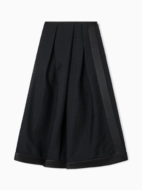 EMPORIO ARMANI 3D VICHY JACQUARD SKIRT