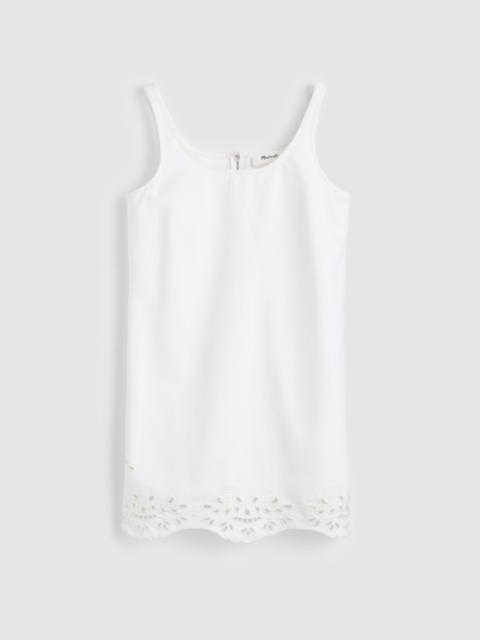 Madewell Denim Embroidered Mini Shift Dress