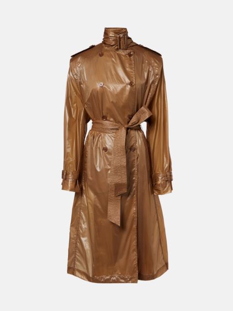 SAINT LAURENT Belted tie-neck trench coat