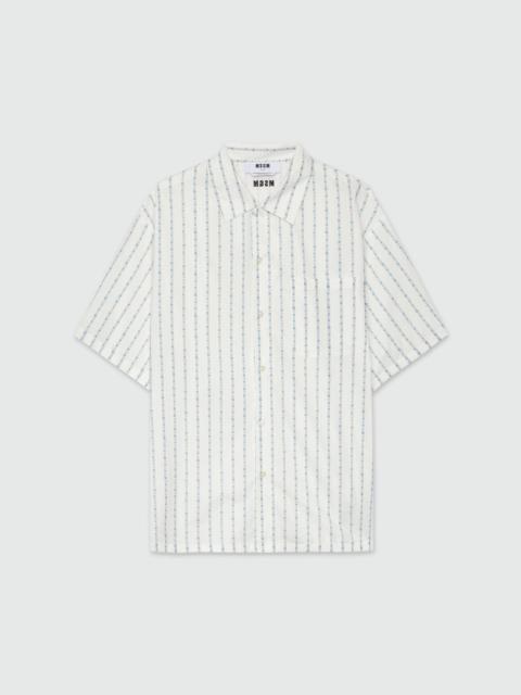 "TheMwave" striped poplin shirt