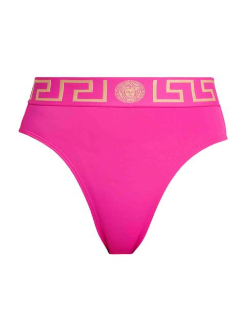 VERSACE Women's Greca Bikini Bottoms - Pink Sapphire