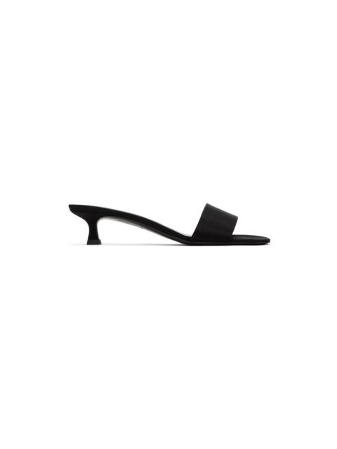 Black Combo Kitten Heeled Sandals