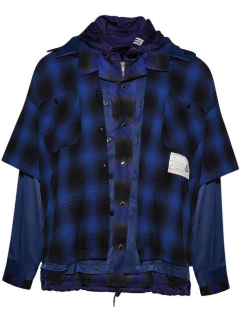 Maison MIHARAYASUHIRO layered checked-pattern shirt