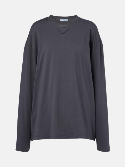 Prada Logo oversized cotton T-shirt